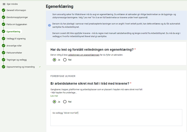 Automatisk samtykke Arbeidstilsynet eByggesæk Proff