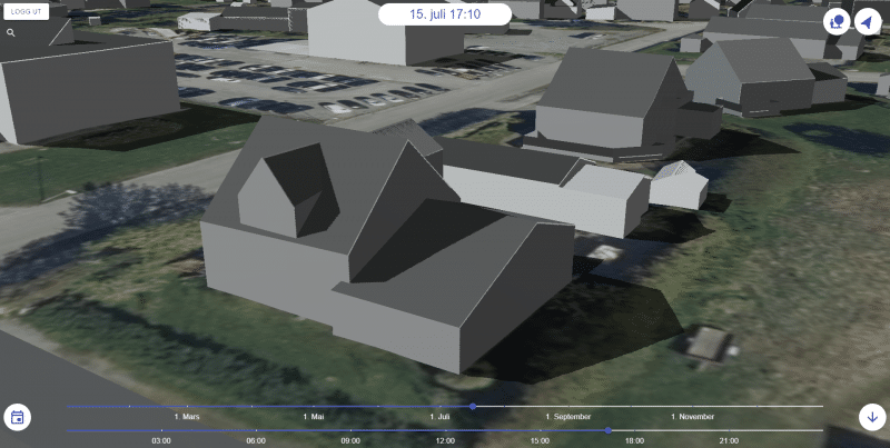 Skjermbilde fra solSkygge3D