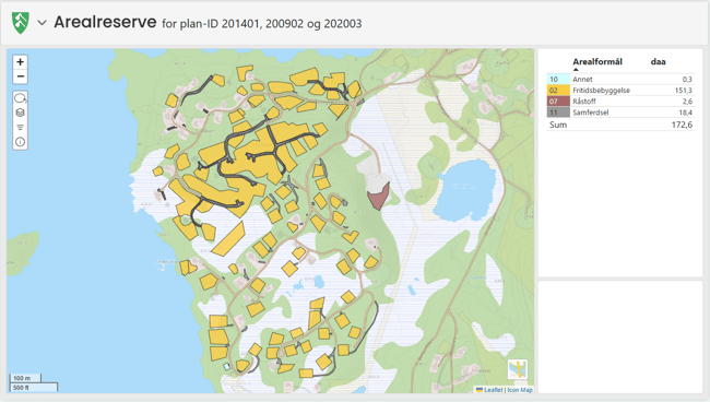 Gisline ePlan Arealregnskap Fyresdal kommune