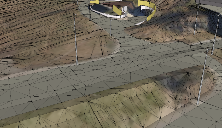 Detaljerte høydedata i 3D-modellen