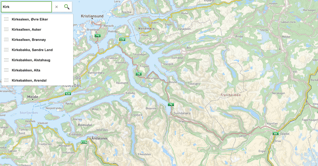 Søk på adresse og eiendom i ditt kart
