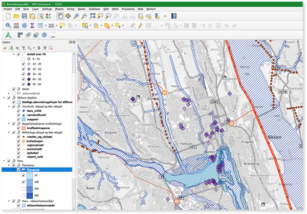Gisline Beredskap QGIS