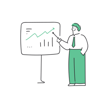 presentation, man, projection, arrow, business - Multicolor