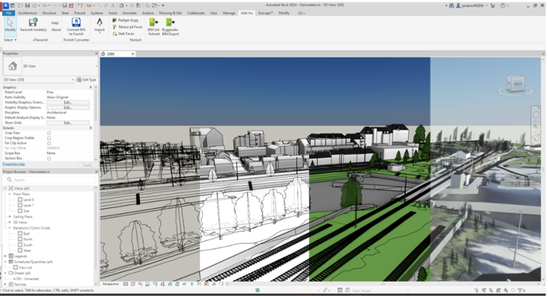 Stor oppdatering av Norkart Revit Add-in